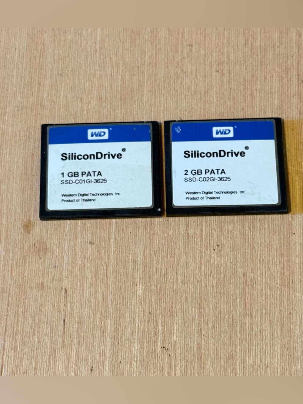 2-Western Digital SiliconDrive SSD-C01GI-3625, 1/2GB PATA Card“UNTESTED”Read Blw